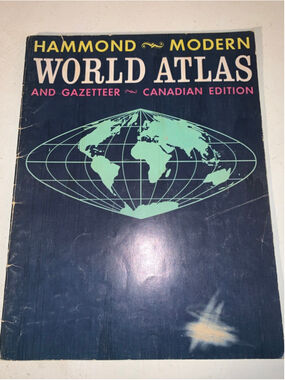 Hammond Modern World Atlas & Gazetteer Canadian Edition Blue Green One Size